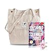 FITDON Sac fourre-Tout Femme, Tote Bag en Velours Côtelé Grand Sac à bandoulière Sac à Main Shopper pour école Travail Plage Voyage, Beige #1