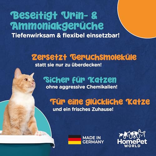 HomePetWorld Enzymreiniger Katzenurin 500ml - Enzymreiniger Geruchsentferner für Haustiere (Hund & Katze) - Effektiver Reiniger als Katzenurin Entferner auch als Katzenklo Reiniger nutzbar