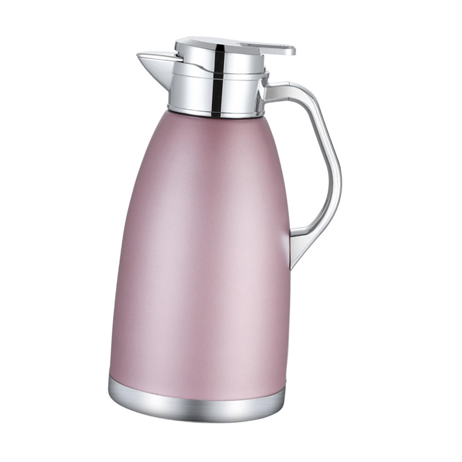 Jarra de acero inoxidable rosa de 14 x 29.5 cm para mantener el agua caliente en la oficina