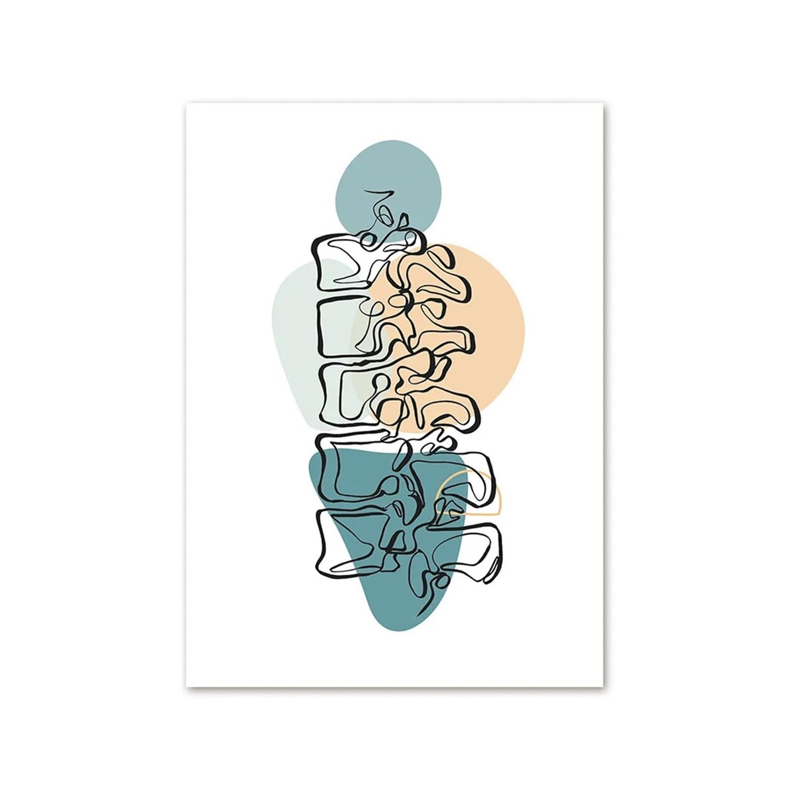 Décor de clinique épuré avec cette toile d'art mural abstrait anatomie F