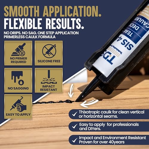 Image of Teakdecking Systems (TDS) SIS 440 Teak Deck Caulk Cartridge 10.3oz - Black