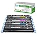 Price comparison product image InkJello Remanufactured Toner Cartridge Replacement for HP Laserjet 1600 2600 2600N 2605 605DN 2605DTN MFP CM1015 CM1017 Q6000A Q6001A Q6002A Q6003A (Black/Cyan/Yellow/Magenta, 4-Pack)