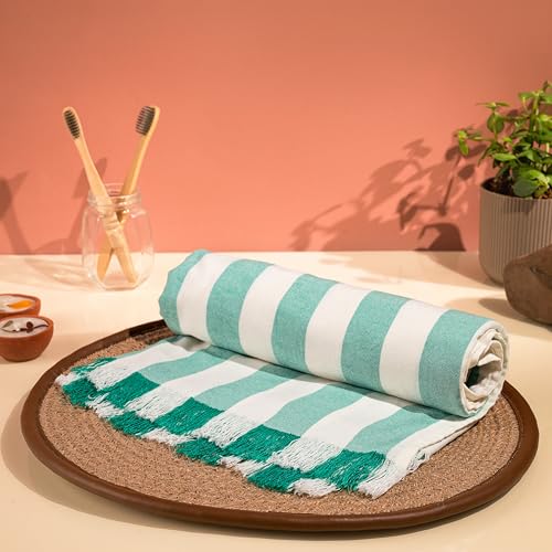 Image of Comforic 100% Bamboo Towels for Bath Large Size | Bamboo Bath Towel for Men & Women | Ultra Soft, Absorbent, Lightweight, Quick Dry Towel for Bath, Beach, Travel, Gym | 75x150 cm - Set of 1 Mint Green