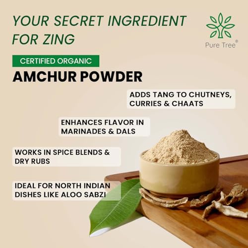 Image of Pure Tree Certified Organic Amchur Powder | 350 g | Dry Mango Powder | Amchoor Powder For Chutney, Pickle, and Fruit Salad
