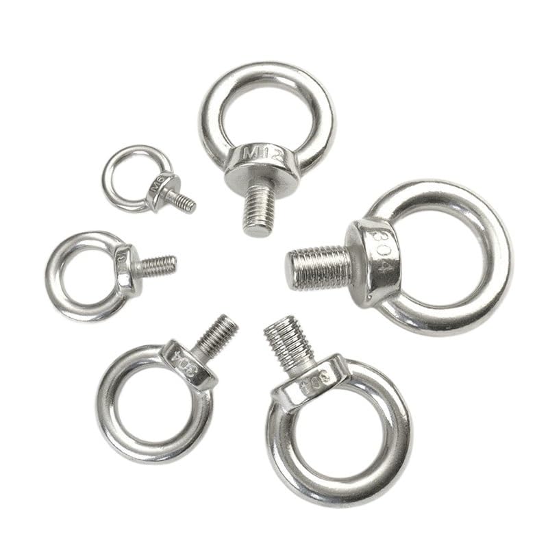 Bullone ad occhiello con spallamento Bullone ad occhiello ad anello Bulloni a occhiello 1 pz M3 M4 M5 M6 M8 M10 M12 Bullone a occhiello Viti di sollevamento marine in acciaio inossidabile 304 Anello F