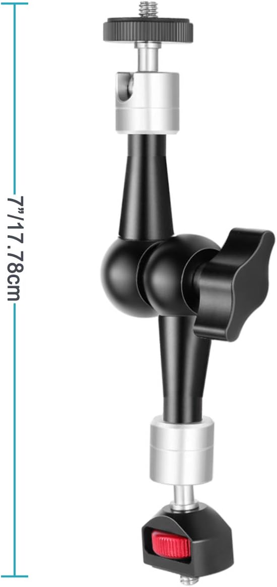 Neewer 7 inches Adjustable Friction Articulating Magic Arm with Both 1/4-inch Thread Screw Compatible with DSLR Camera Rig, LED Light, Field Monitor and Flash, etc Load up to 3 Kilograms/6.6 Pounds