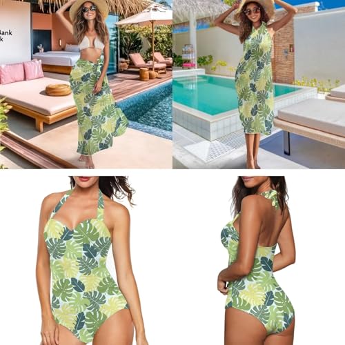 Two Piece Swimsuits One Piece Bathing Suit for Women Sexy High Waisted Bikini Bottoms Tummy Control Beachwear4