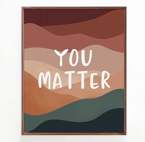 Miniatura 5 de You Matter, arte de pared de salud mental, decoración de oficina de terapeuta, decoración de aula de psicólogo, arte de pared de oficina de