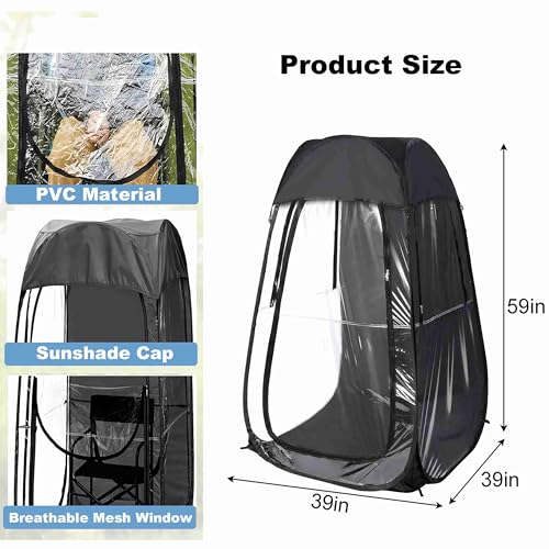 Carpa Weather Pod 1 persona negra portátil miniatura 2