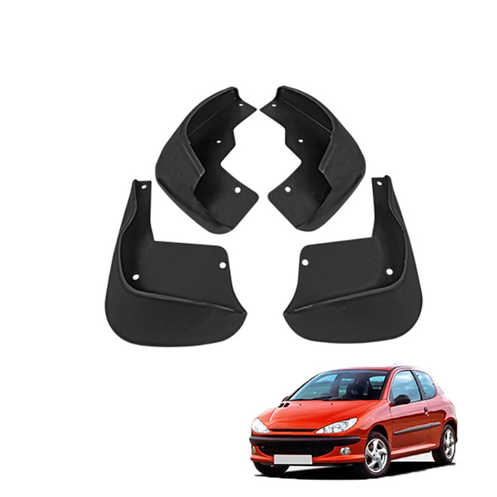 AMHVMU 4pcs Mud Flaps for Peugeot 206 1998-2012
