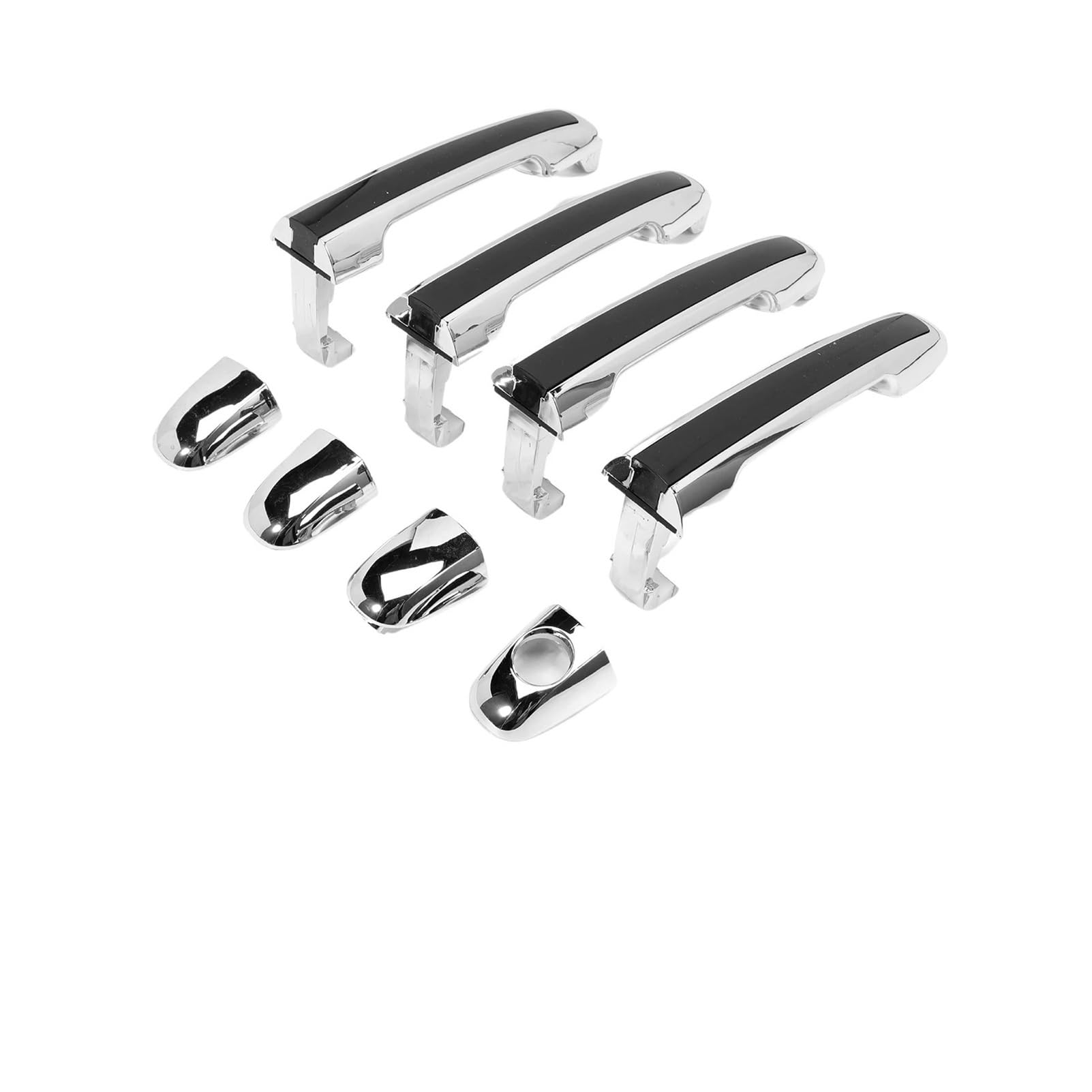 SAUANMNKTP Exterior Door Handle for Car for Hyundai for Sonata 2005 2006 2007-2010 82651-3K000 4 PCS Exterior Front & Rear Driver & Passenger Side Door Handle Chrome Set