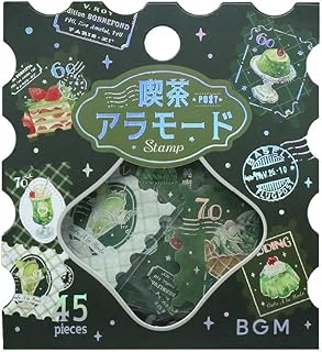 ビージーエム フレークシール 喫茶アラモード郵便局 緑 BS-FGS027