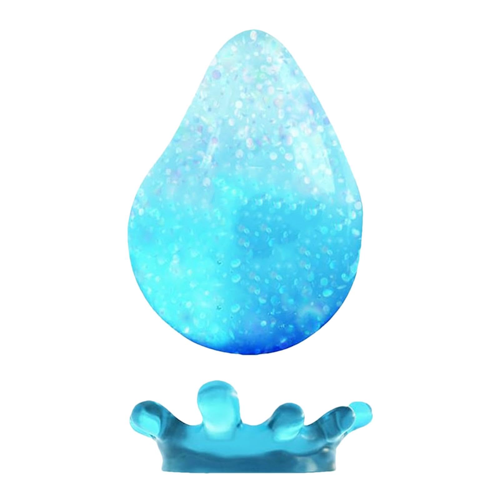 2 Pc Dre-am Drop, ni-ce Stress Ball Sensory Toy, Raindrop Fidget Toy, Slow Rebound Toys, With Removable Base, For Kids Teenagers Adults