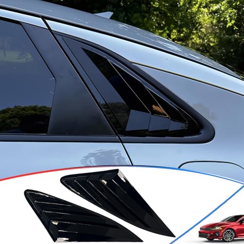 Window Louvers, for Kia K5/Optima 2021 2022 2023 2024 2025 2026, Bright Black Side Rear Window Louvers Body Kit Accessories for Cars