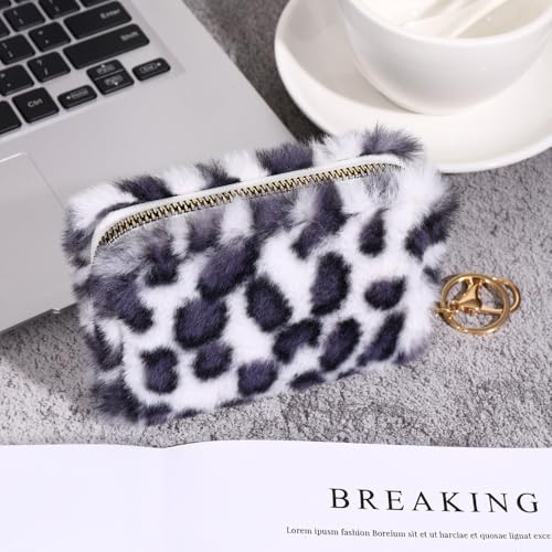 Zipper Wallets Leopard Striped Color with Zipper Card Storage Bag Portable Large Capacity Card Wallet Ladies(Brown)4