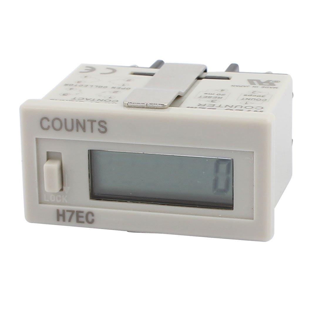Produktbild von Digitaler Zähler H7EC-BLM – 6-stelliges LCD, 0–999999, Lithium-Akku, Panel-Einbau 48x24 Mm, 3V, CR2-Batterie