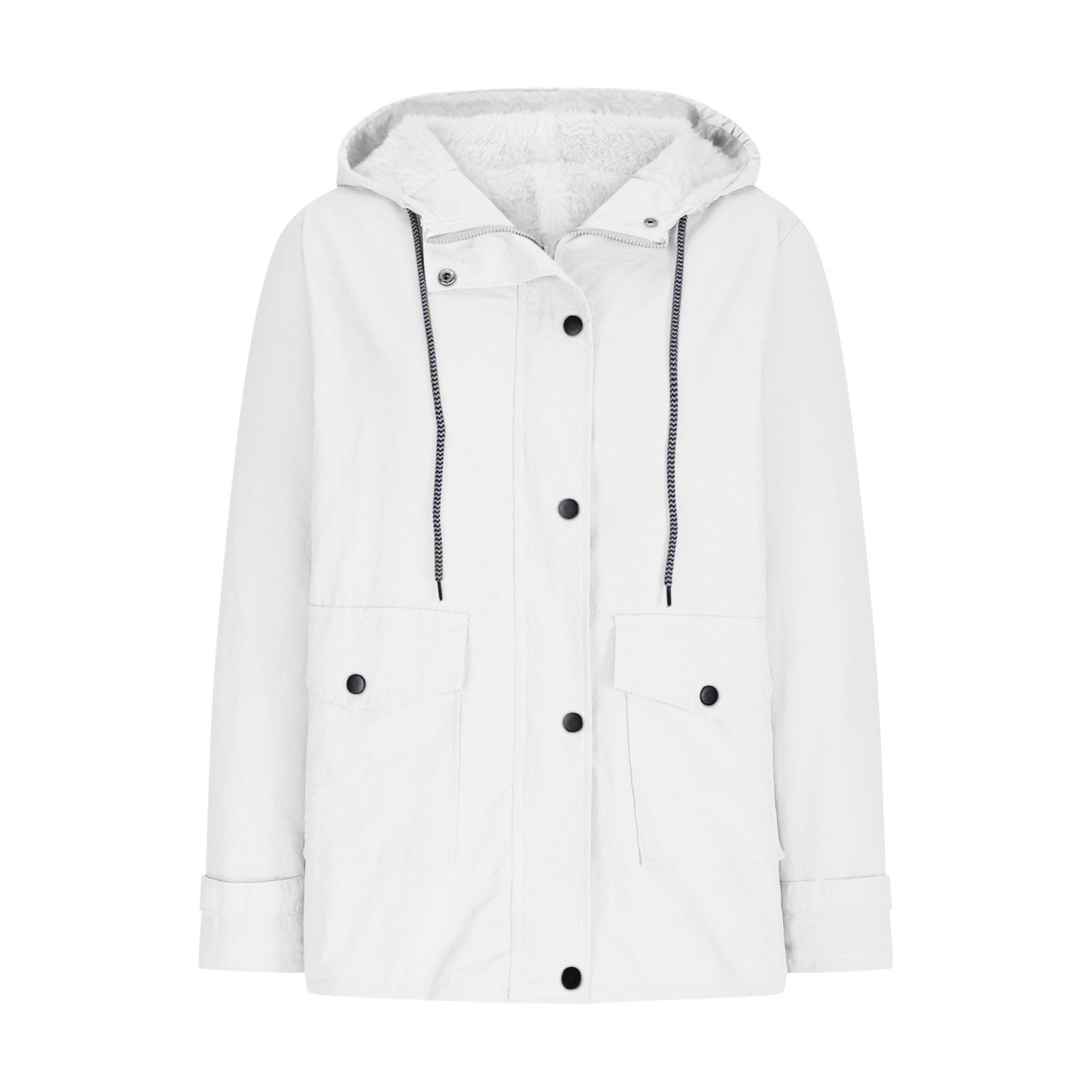 Chaqueta impermeable de mujer estilo gabardina abrigo cortavientos 6