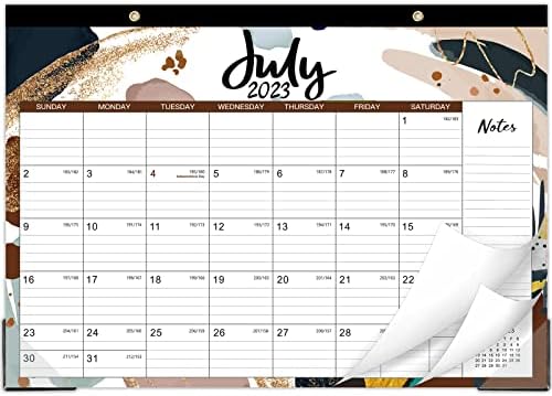 2023-2024 Desk Calendar - 18 Months Large Desk Calendar from Jul 2023 - Dec 2024, 17" x 12", Desk Calendar 2023-2024 with 2 Corner Protectors, Ruled Blocks with Julian Dates, Perfect Desk Calendar