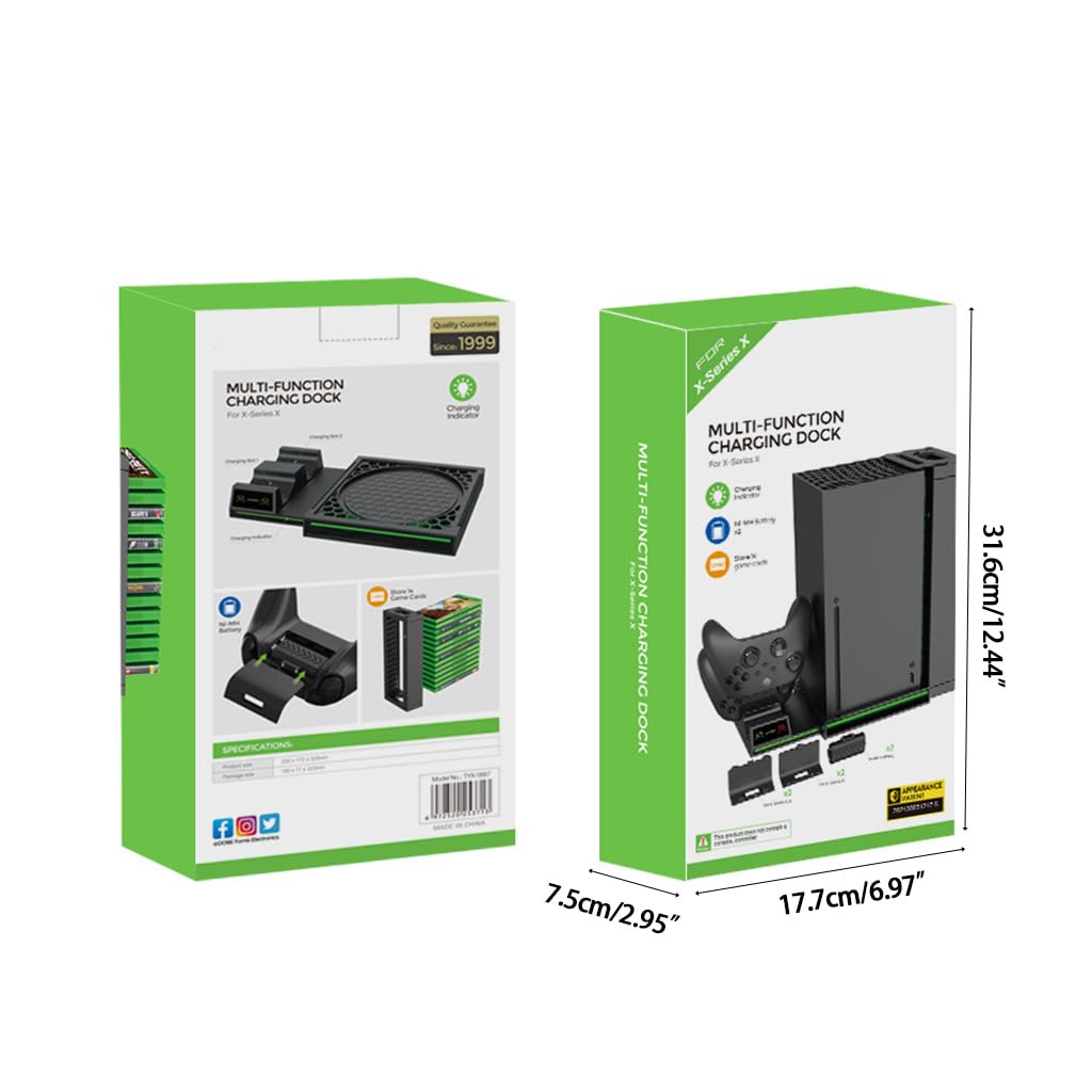 X Controller Charging Dock Twin Station & Storage Disc Bracket Console Stand Game Rack Storage Organizer