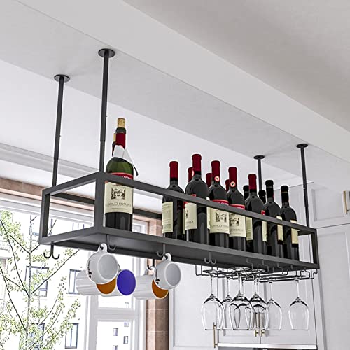 Étagère de rangement pour bar et restaurant avec porte-bouteilles mural