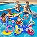 Max Fun Pool Toys Games Set for Kids Pool Basketball Hoop, Inflatable Cross Ring Toss, Floating Floats Games for Toddlers Adults Swimming Water Toys Party Decoration