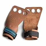 Earwaves ® Rex Grips 2 & 3 Löcher - Leder Handschuhe für Damen & Herren. Hand Grips für Gymnastik, Calisthenics, Klimmzüge, Muskel-ups, Ringe