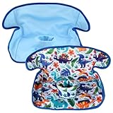 Hisprout 360 Comfort Universal Kindersitz Protektor Pad für Töpfchen Training,Windel Lecks für Toilettentraining,Fit Alle Größen Autositze(Blue&Dinosaur)