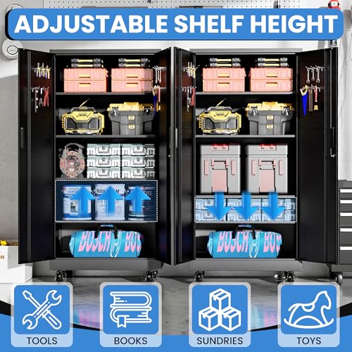 Image of Metal Storage Cabinet for Garage, Tool Cabinet, Utility Cabinet