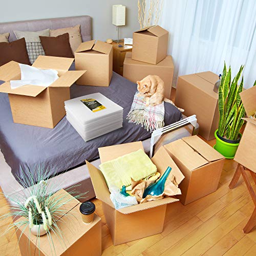 12" x 12" Foam Wrap Pouches Cushioning for Packing Moving Shipping and Storage Supplies - Foam Pouches is Great Alternative to Air Sheets and Bubble Envelopes - 50 Pack