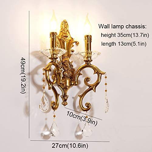 Lámpara de pared con doble cabezal de cristal para iluminar dormitorios oscuros 3