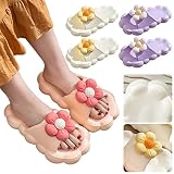 LIANGTUOHAI Zapatillas de baño para mujer y hombre, pantuflas de verano Airfoot Cloud Cozislides Masaje Piscina Antideslizante Suela Gruesa Pantuflas Transpirables Unisex Zapatillas Original Cozy