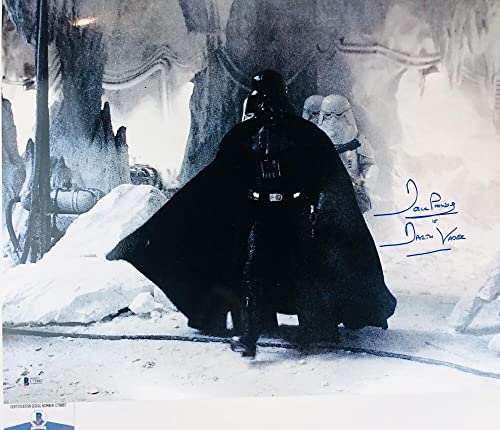 DAVE DAVID PROWSE SIGNED DARTH VADER METALLIC 16X20 PHOTO STAR WARS BAS 867