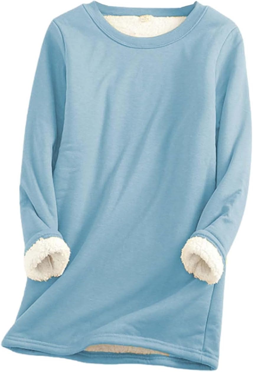 Maglione girocollo a maniche lunghe in lana leggera per