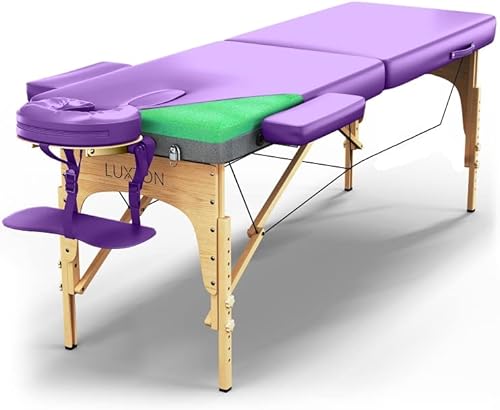 Miniatura 11 de Luxton Home Mesa de masaje de espuma de alta calidad, portátil, plegable, altura ajustable, 72 pulgadas de largo y 27 pulgadas de ancho, mesa de