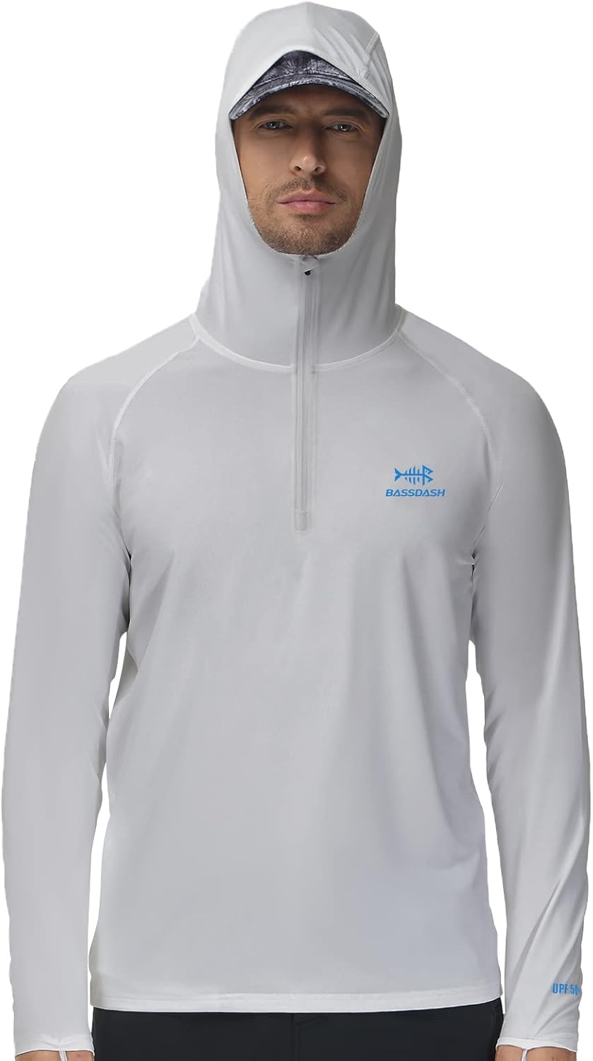 BASSDASH Men’s UPF 50+ 1/4 Zip Fishing Hoodie Shirt Quick Dry Performance Long Sleeve Sun Protection FS24M - Image 2