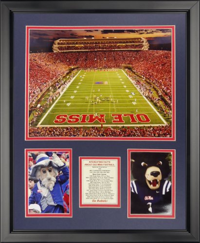 Legends Never Die Ole Miss Rebels - Vaught-Hemingway Stadium Framed Photo Collage, 16" x 20"