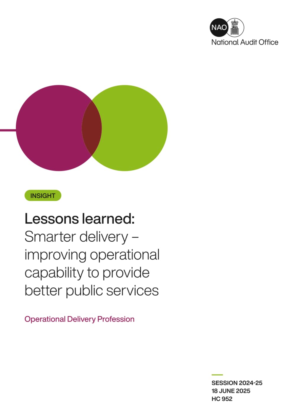 Lessons learned: Smarter delivery – improving operational capability to provide better public services