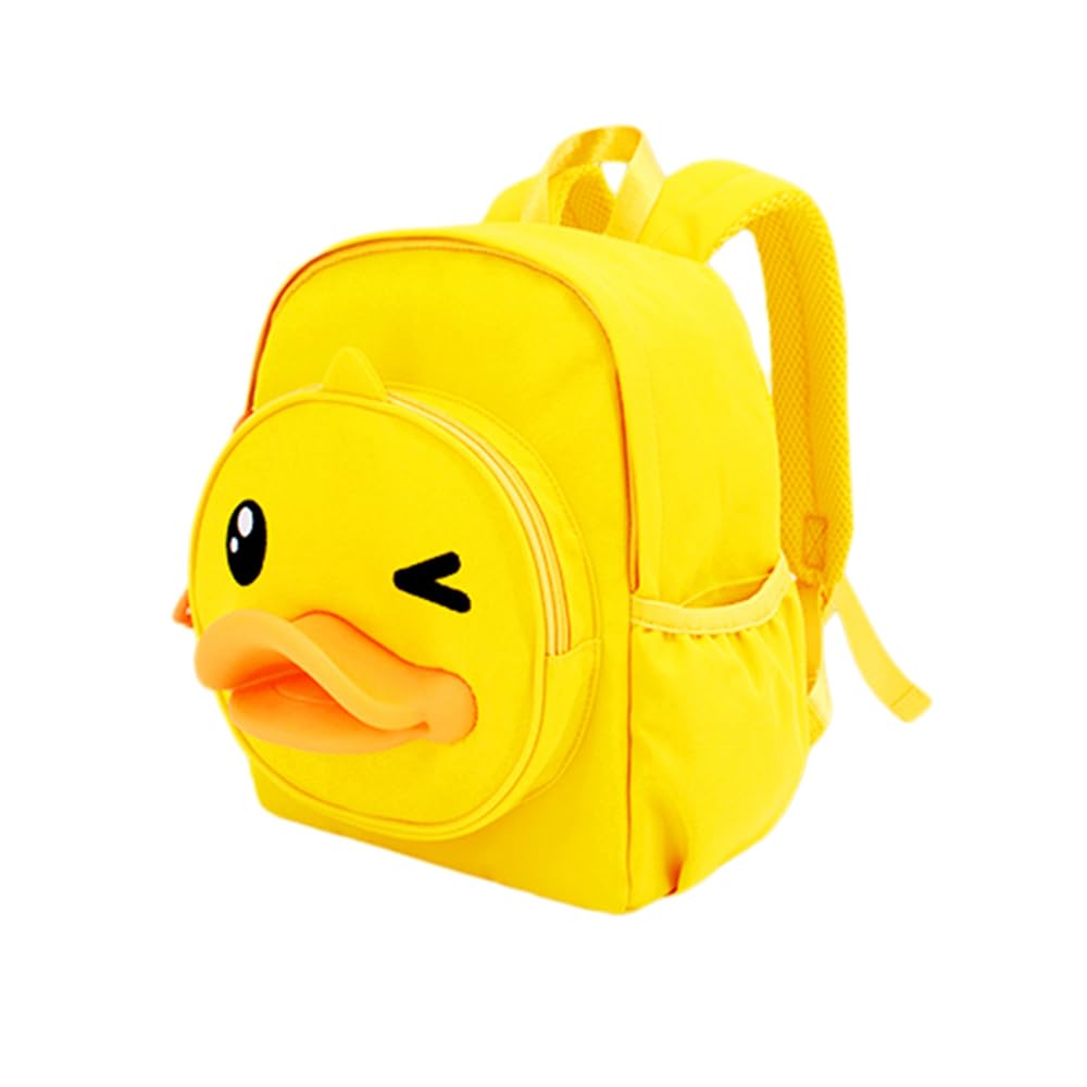 B.DUCK BABYB.Duck Backpack for Kids,3D Cute Cartoon Duck Toddler Backpack for Boys Girls