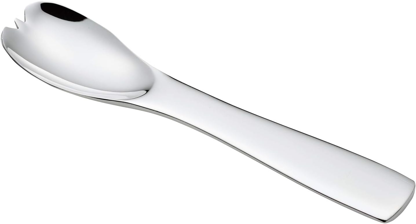 Shinkoukinzoku I-005 Spoon, Silver Finish, Total Length 4.9 inches (124 mm), Pure Copper Ice Cream Tip Spoon