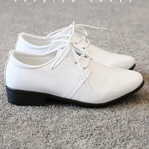 Shoes Boys Solid Color British Perform Baby Student Toddler Leather Shoes Casual Children Rain Boots for Kids Size 22