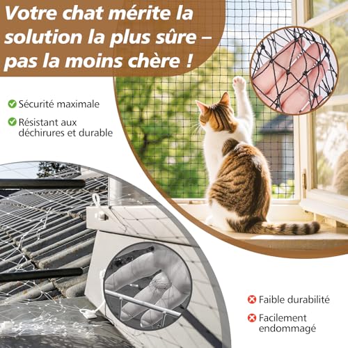 Filet chat balcon sans percer 8x2M renforcé et découpable - 5