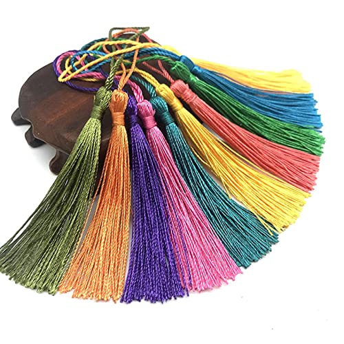 30Pcs Handmade Polyester Silk Tassel Bookmark Tassels With Cord Loop For Diy Souveni Crafts Making Bookmarks Jewelry #TOP1