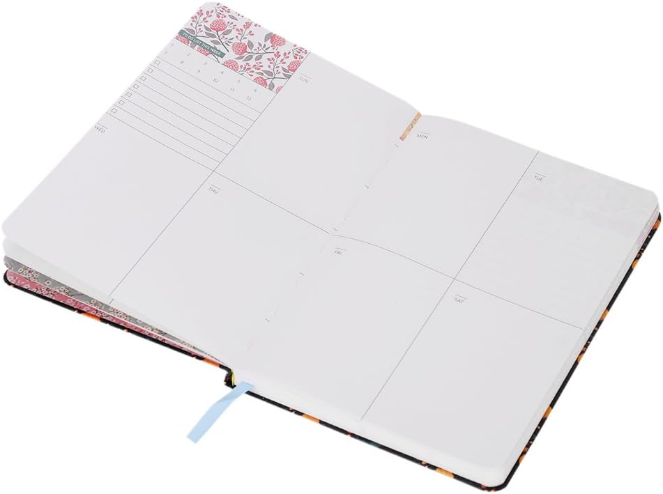 Amazon スケジュール帳 可愛いメモ帳 時間管理 日記帳 ダイアリー 月間 週間 年計画 1年用 システム手帳 ノートブック レザーカバー 爽やか 花柄 韓国風 スケジュール帳 家計簿 横罫 特殊罫ノート 仕事 勉強 文具 プレゼント イエロー システム手帳 文房具