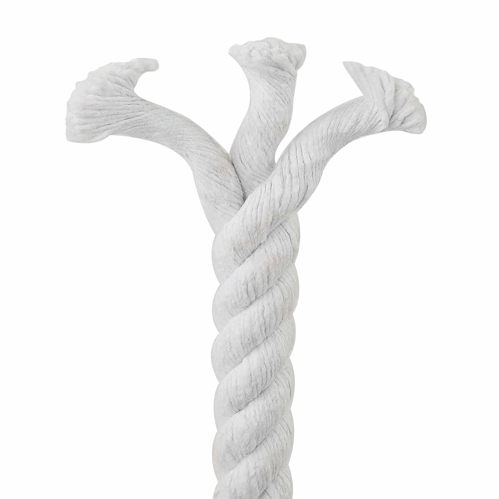 Linka bawełniana, biała, 2 x 2 x 2500 cm, 3-warstwowa, trwała, elastyczna, do ogrodu, na kemping, do warsztatu, projektów DIY, z dobrą przyczepnością i wszechstronnym mocowaniem