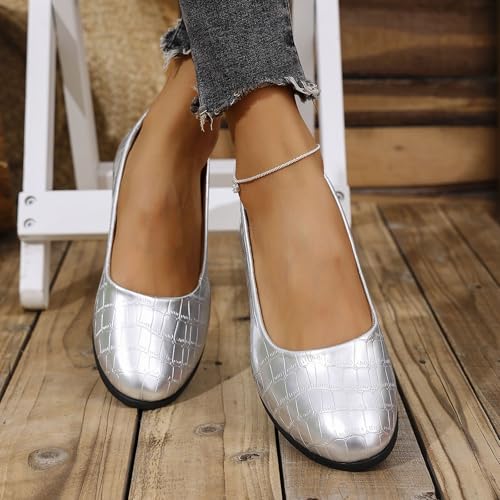 Women's Leather Closed Toe 2 Inch Mid Wedges Heels with Arch Support Round Toe Comfortable Dress for Sneaker Casual Shoe3