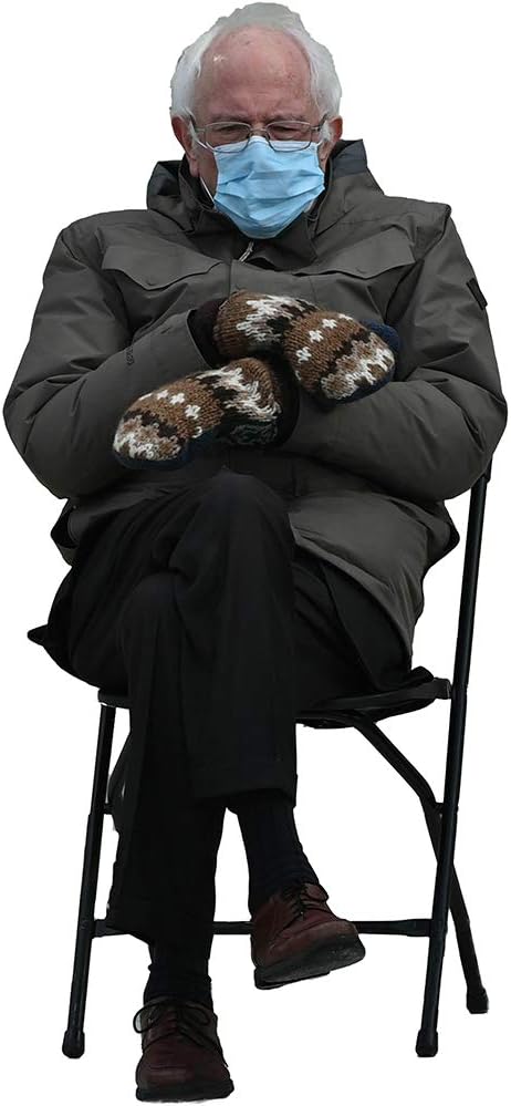 Bernie Sanders Mitten Meme 55" Cardboard Cutout