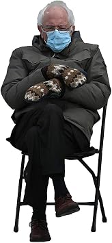 Wet Paint Printing Bernie Sanders Mitten Meme 55" Cardboard Cutout