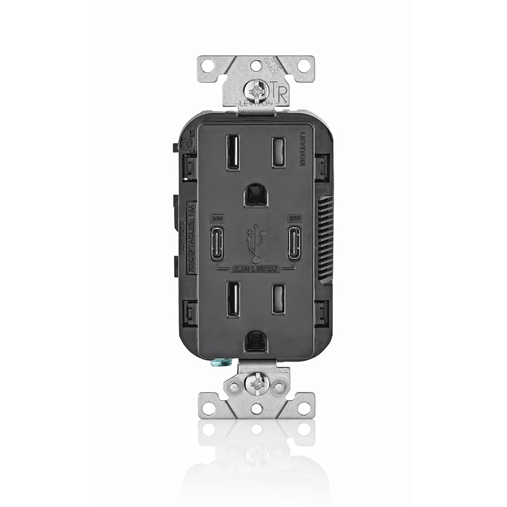 Leviton GFCI Outlet with USB - Tamper-Resistant -18