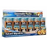 Sazonador Paella Carmencita, Sazonador paella Española, Mezcla de especias pensada para dar un toque personal y auténtico a tus paellas, Sin Gluten, Contiene 6 unidades de 65 g