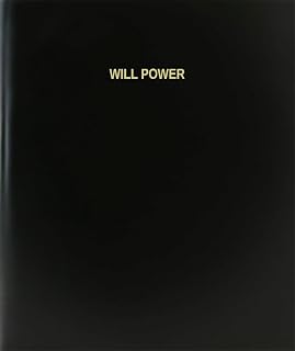 BookFactory Will Power Log Book/Journal/Logbook - 120 Page, 8.5''x11'', Black Hardbound (XLog-120-7CS-A-L-Black(Will Power Log Book))